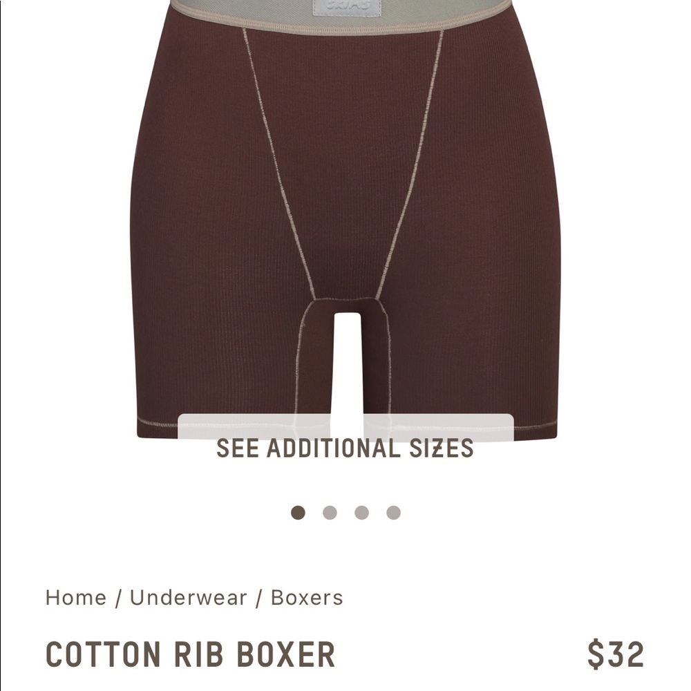 Brand new Skims Cotton Rib Boxer